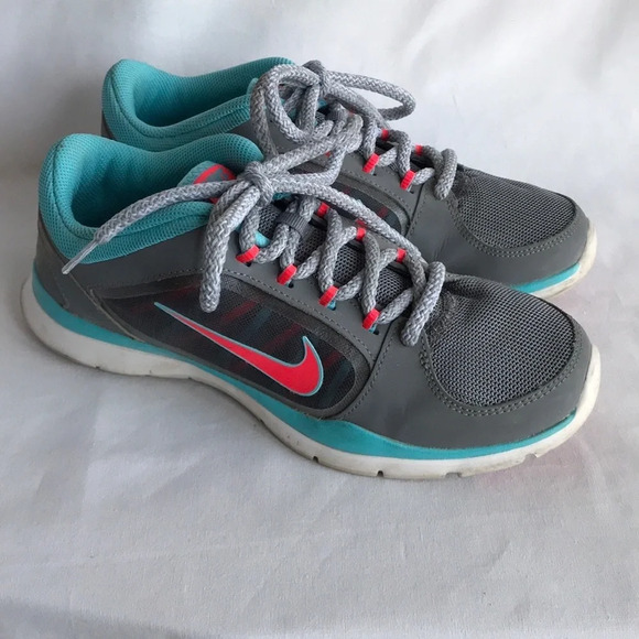 Nike Shoes - Nike Training gray/aqua/orange athletic shoes, size 8